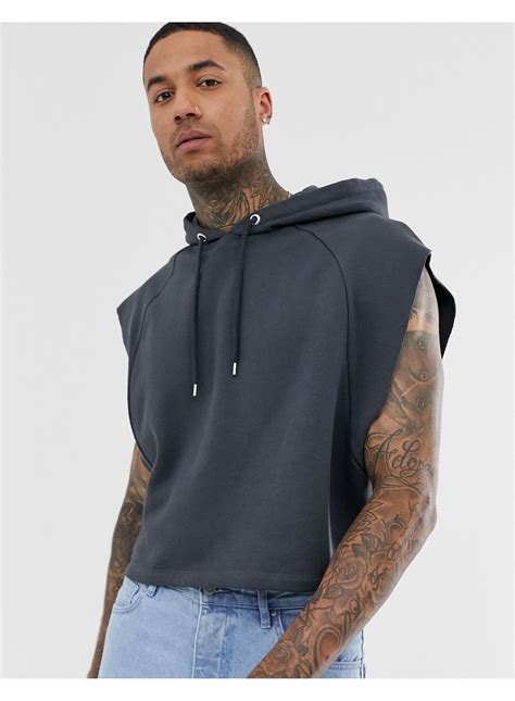 luxury sleeveless hoodie men.